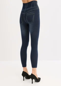 bonprix bonprix Leggings tipo medias, moldeadores, en look vaquero Azul vaquero