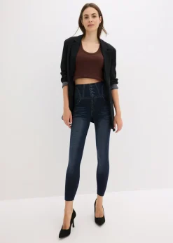 bonprix bonprix Leggings tipo medias, moldeadores, en look vaquero Azul vaquero