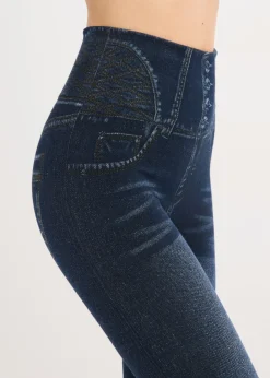 bonprix bonprix Leggings tipo medias, moldeadores, en look vaquero Azul vaquero