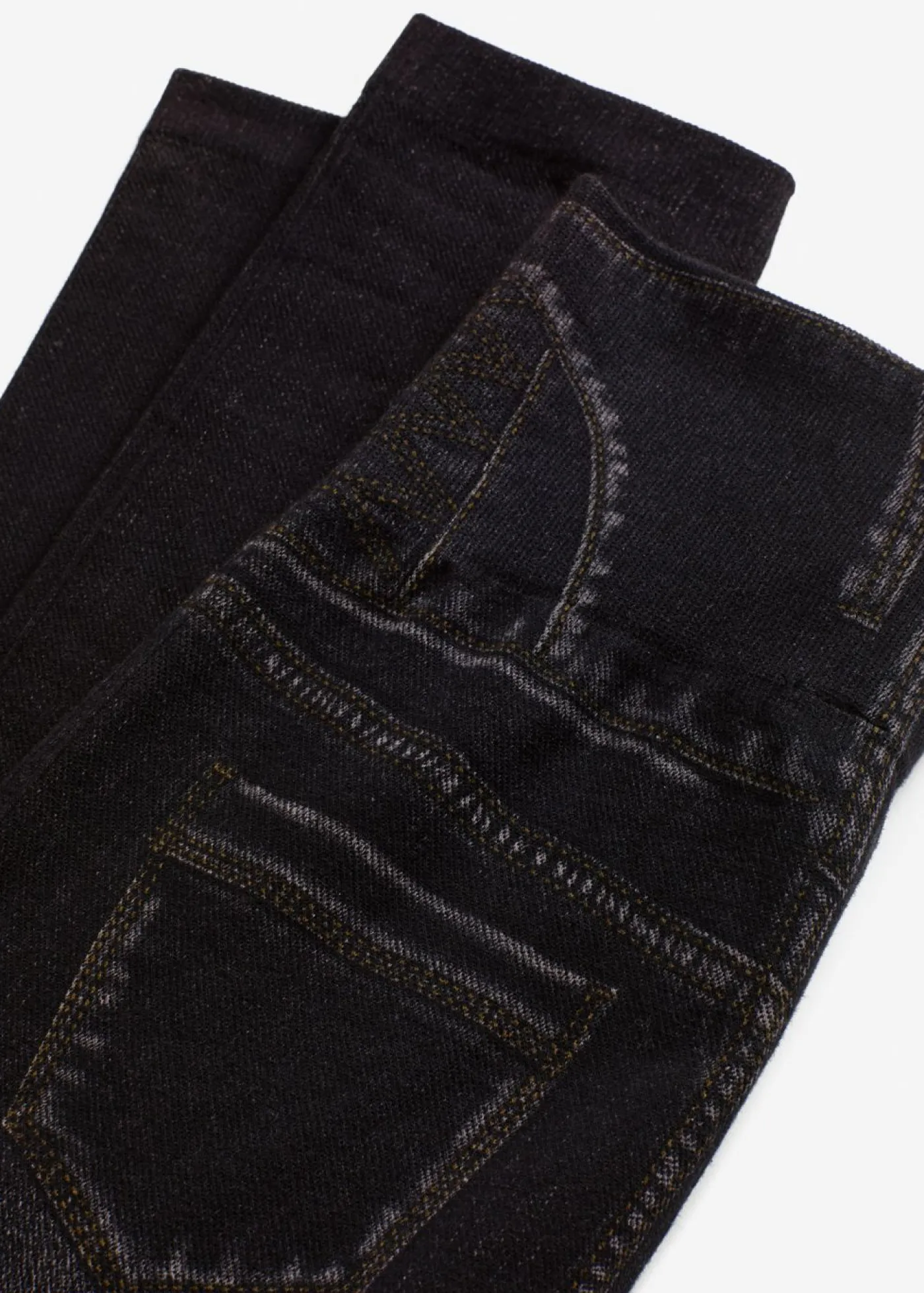 bonprix bonprix Leggings tipo medias, moldeadores, en look vaquero Negro de aspecto vaquero New