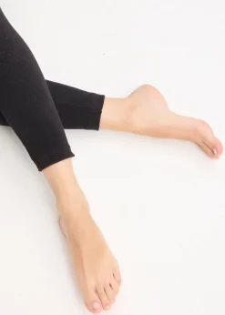 bonprix bonprix Leggings tipo medias, moldeadores, en look vaquero Negro de aspecto vaquero New