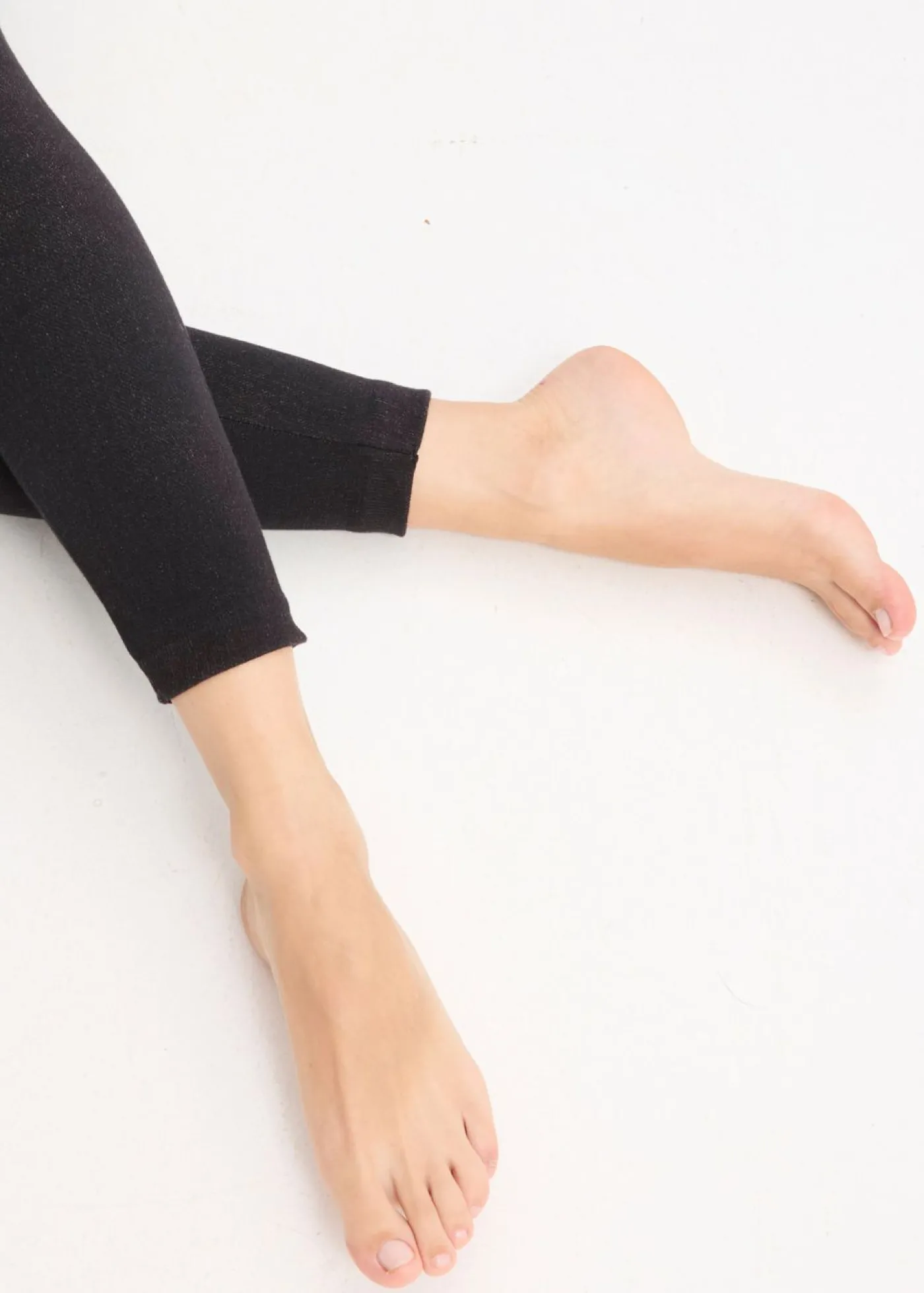 bonprix bonprix Leggings tipo medias, moldeadores, en look vaquero Negro de aspecto vaquero New