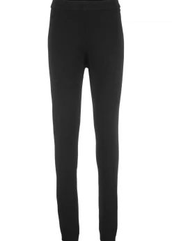 bonprix bonprix Leggings térmico con terminaciones en canalé Negro Clearance
