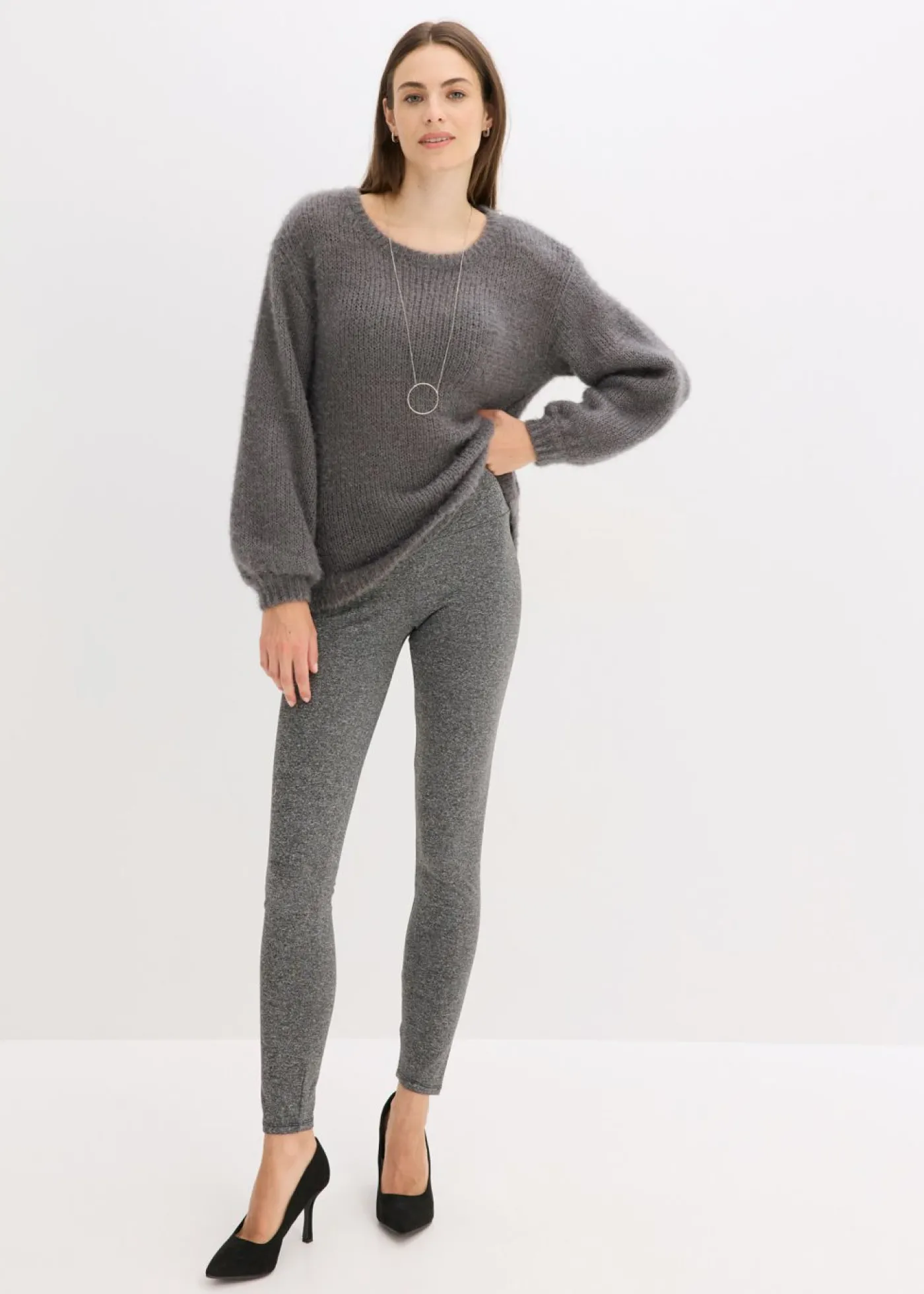 bonprix bonprix Leggings térmicos Gris jaspeado Best