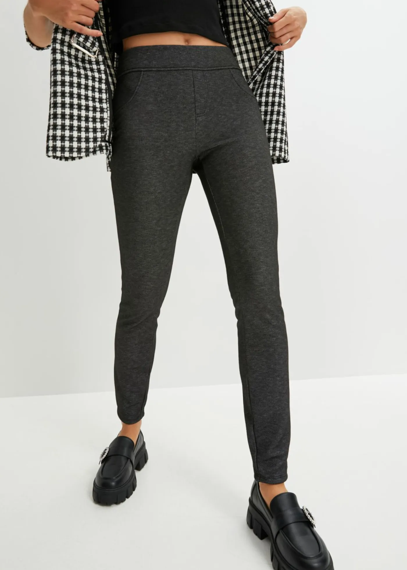 bonprix bonprix Leggings térmicos Negro jaspeado Best