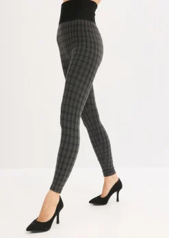 bonprix bonprix Leggings térmicos con interior suave Negro de cuadros Outlet