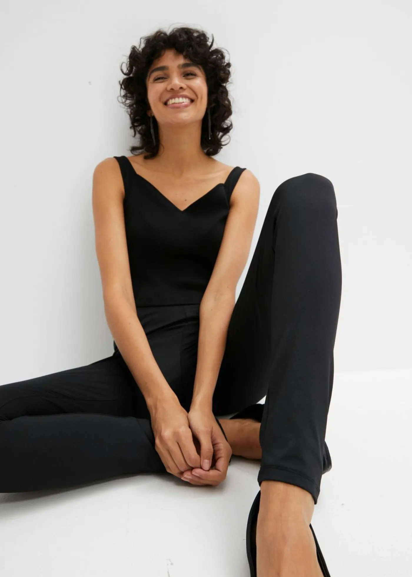 bonprix bonprix Leggings térmicos de talle alto con cintura alta y cómoda Negro Clearance