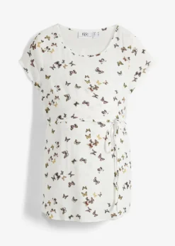 bonprix bonprix Ligera blusa premamá de viscosa Blanco lana