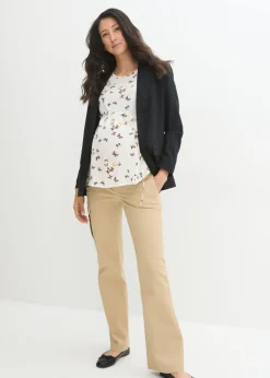 bonprix bonprix Ligera blusa premamá de viscosa Blanco lana