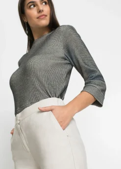 bonprix bonprix Ligero pantalón Marlene con viscosa Beige Sale