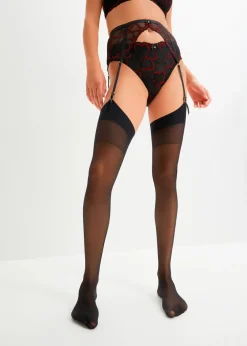 bonprix bonprix Liguero Negro-rojo salsa Outlet