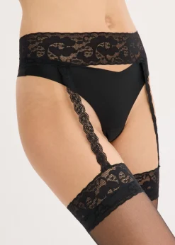 bonprix bonprix Medias con liga y liguero 20 den Negro Hot