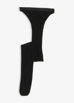 bonprix bonprix Medias de 30 den con liga y cinturón Negro Clearance