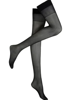 bonprix bonprix Medias para liguero de 20 den Negro Clearance