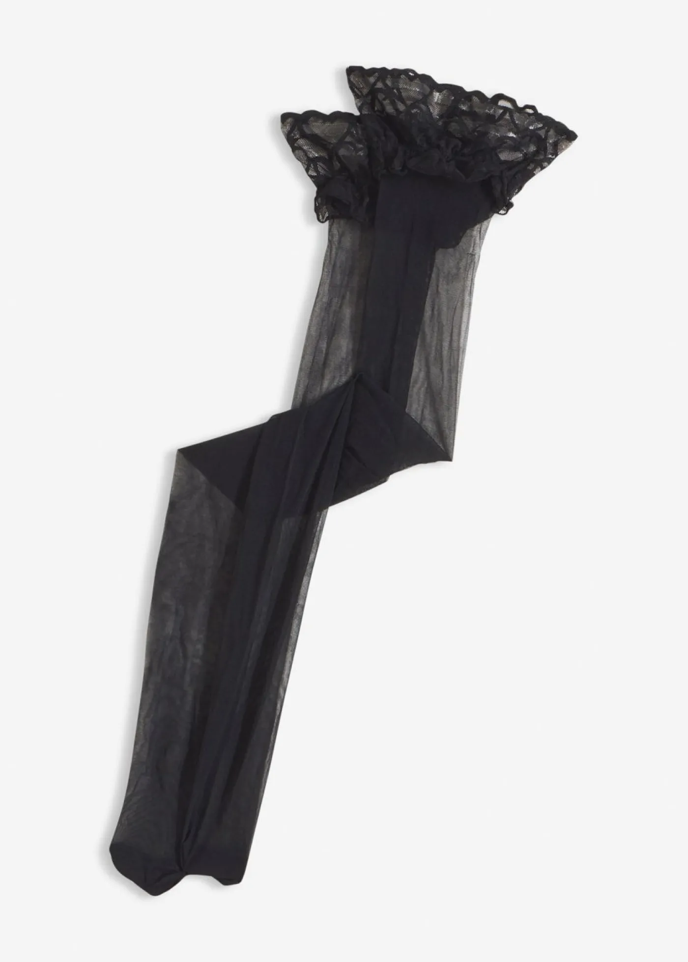 bonprix bonprix Medias sin liguero con encaje de 20 den Negro New
