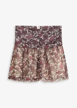 bonprix bonprix Minifalda gris guijarro-rojo azalea-verde oliva oscuro Sale