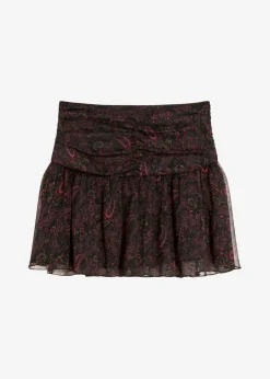 bonprix bonprix Minifalda negro-rojo burdeos-verde oliva oscuro-rojo azalea Hot