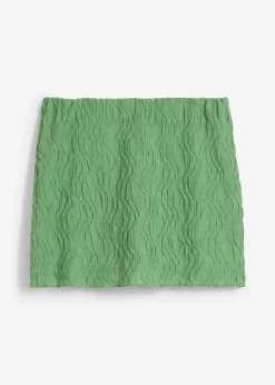 bonprix bonprix Minifalda con aspecto estructurado verde hoja Online