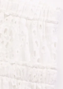 bonprix bonprix Minifalda con bordado calado Blanco lana Outlet