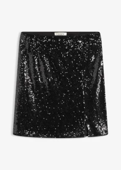 bonprix bonprix Minifalda con lentejuelas Negro Best