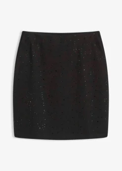 bonprix bonprix Minifalda de Punto Negro New