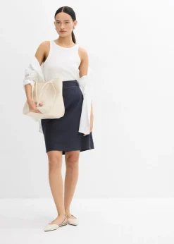 bonprix bonprix Minifalda de sarga Azul oscuro Online