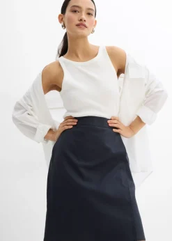 bonprix bonprix Minifalda de sarga Azul oscuro Online