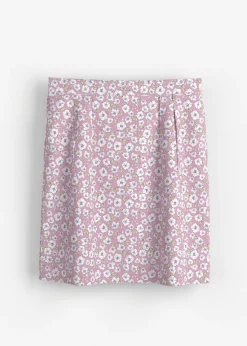 bonprix bonprix Minifalda de viscosa fluida Rosa con flores Clearance