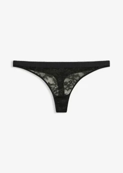 bonprix bonprix Minitanga con encaje suave Negro Hot