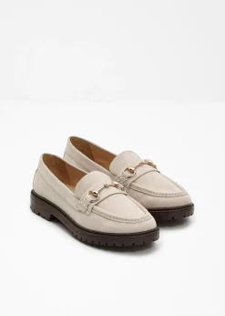 bonprix bonprix Mocasines chunky con hebilla Arena claro Outlet