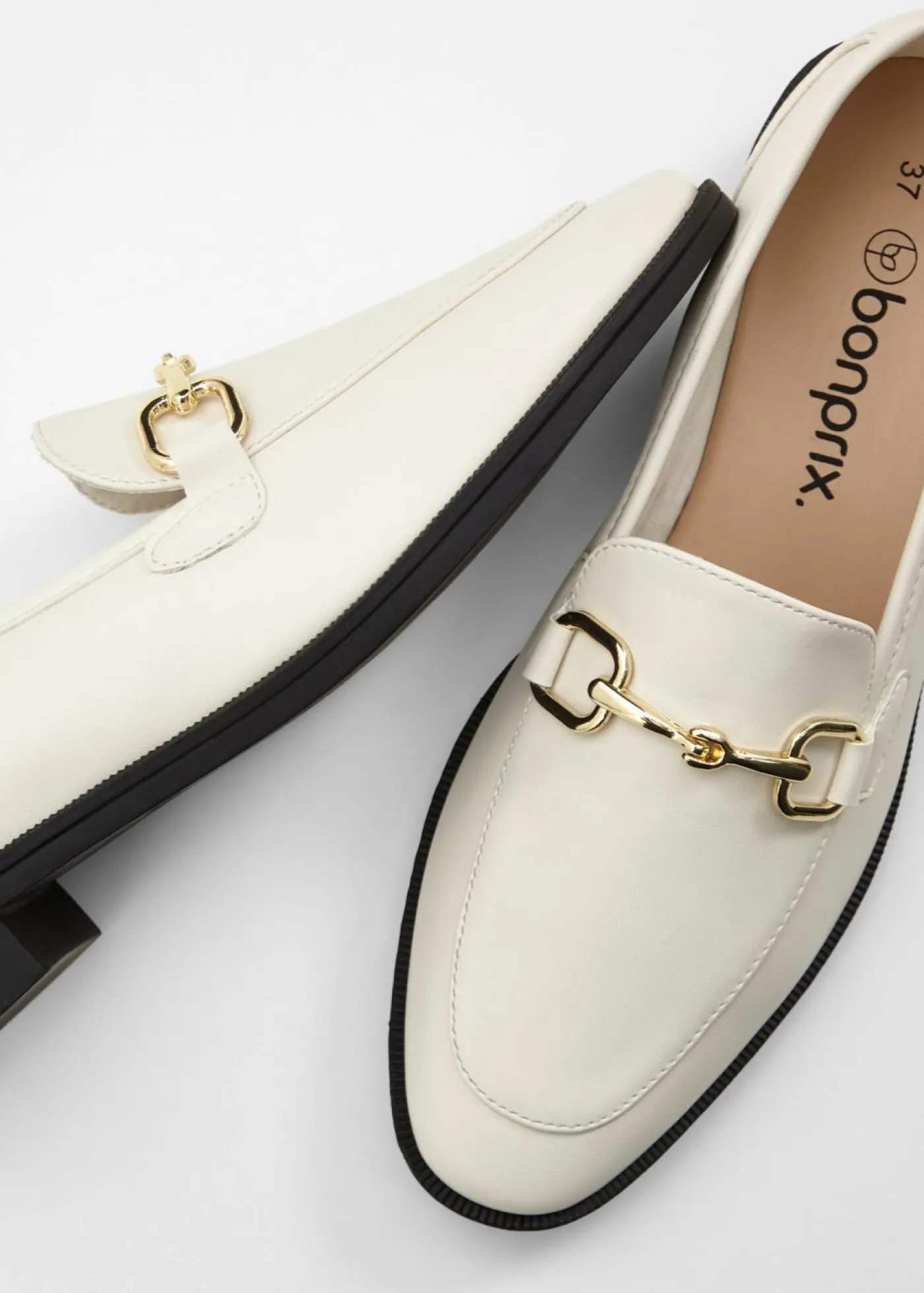 bonprix bonprix Mocasines con hebilla blanco perla Sale