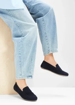 bonprix bonprix Mocasines de ante Azul marino Outlet