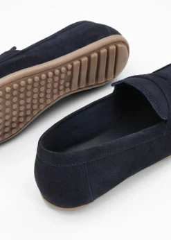 bonprix bonprix Mocasines de ante Azul marino Outlet