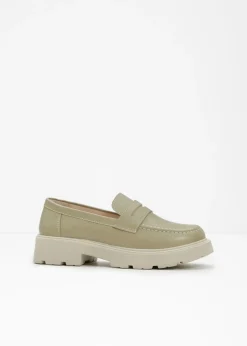 bonprix bonprix Mocasín chunky con suela ligera Caqui ahumado Online
