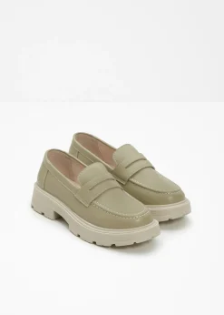 bonprix bonprix Mocasín chunky con suela ligera Caqui ahumado Online