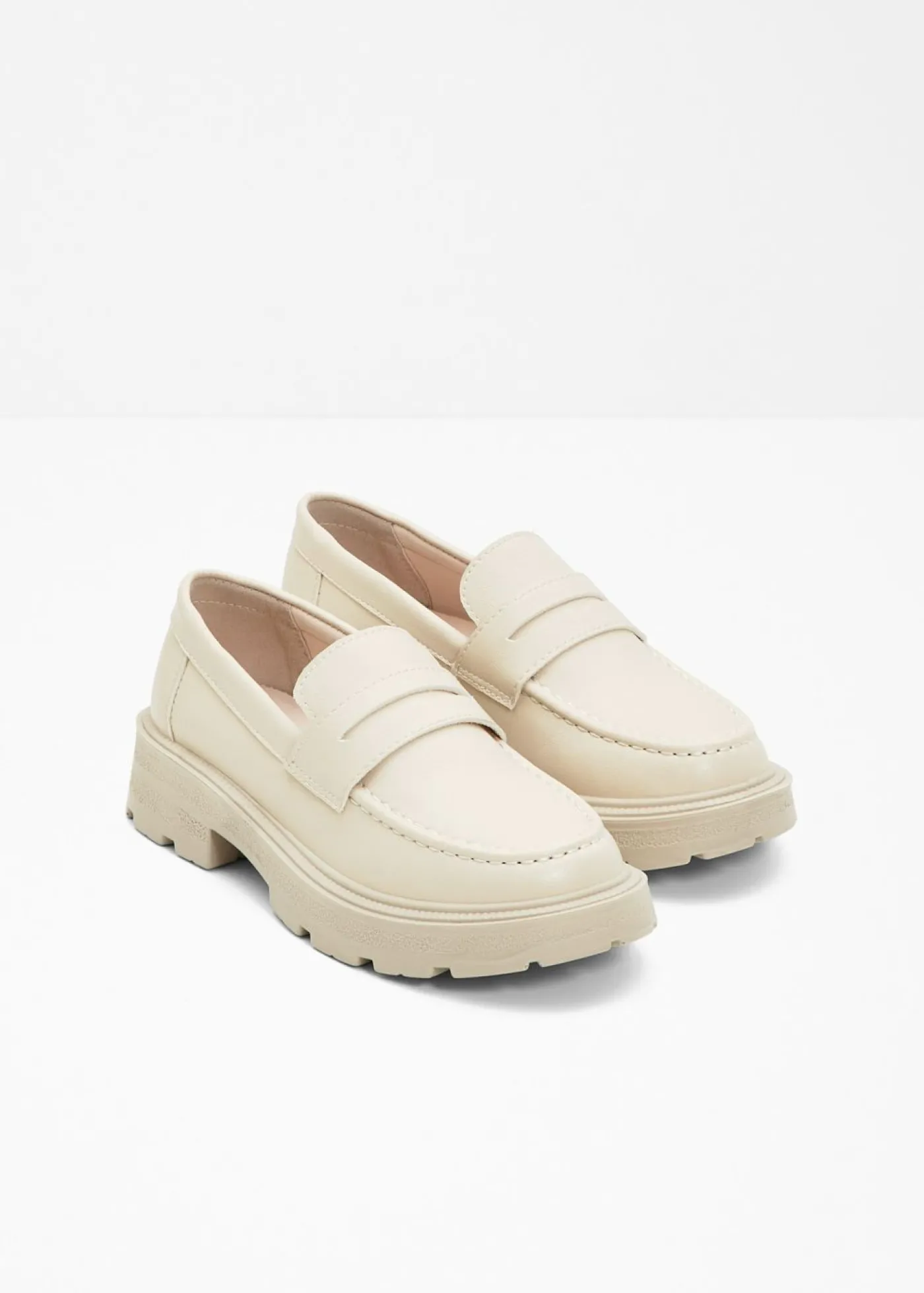 bonprix bonprix Mocasín chunky con suela ligera Beige Hot