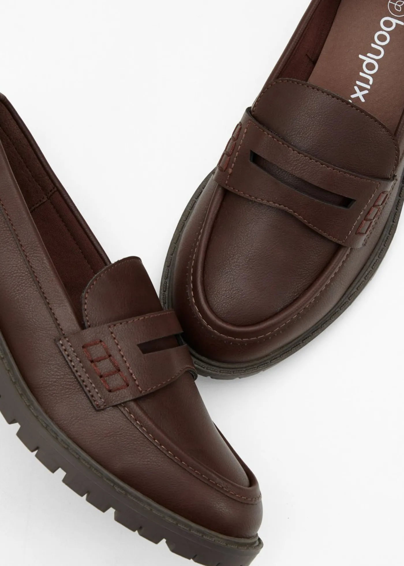 bonprix bonprix Mocasín con suela perfilada marrón Clearance