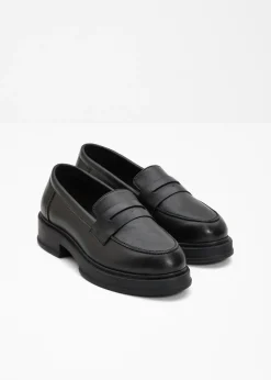 bonprix bonprix Mocasín de piel Negro Online