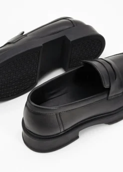 bonprix bonprix Mocasín de piel Negro Online