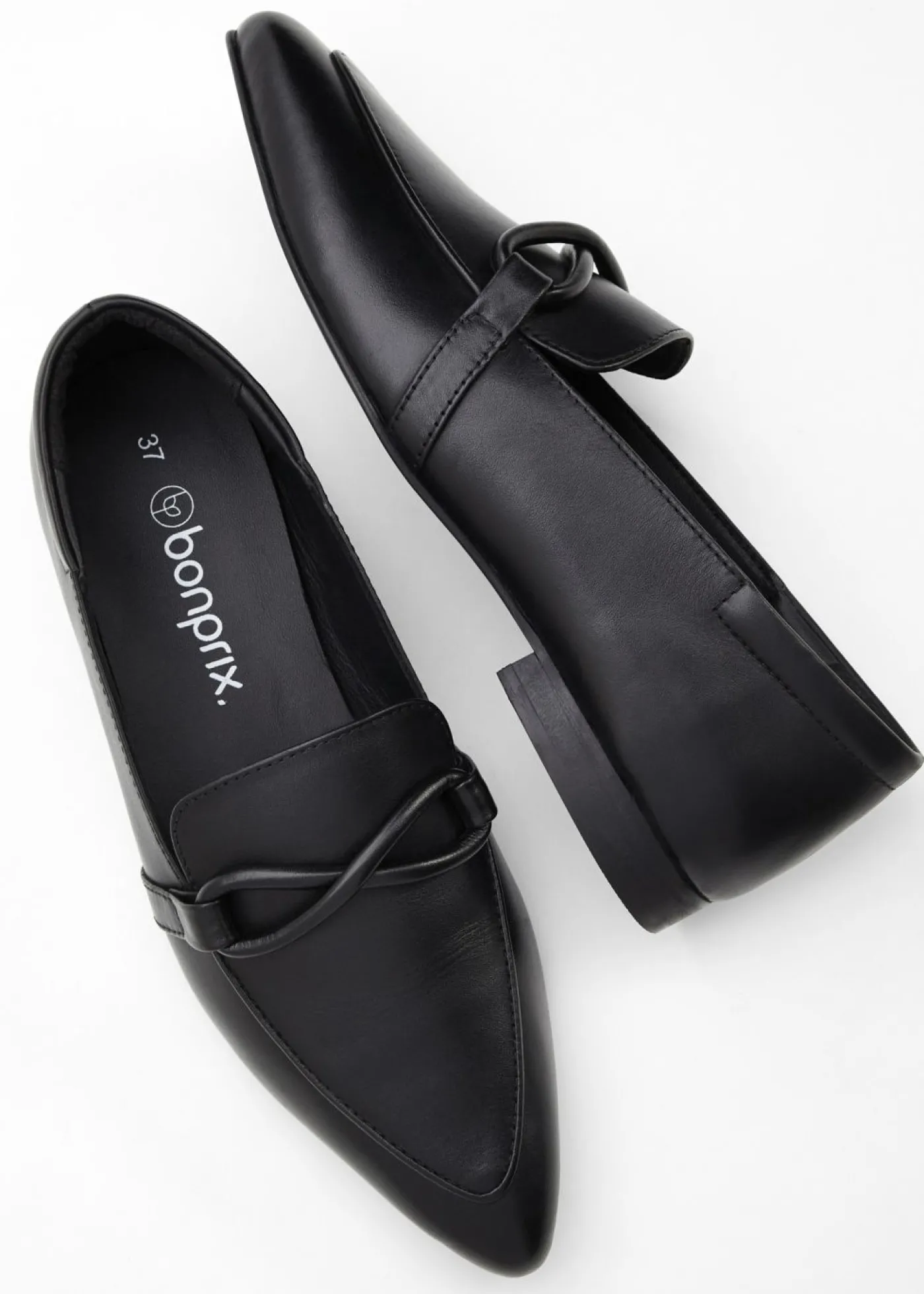 bonprix bonprix Mocasín de piel Negro New