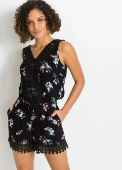 bonprix bonprix Mono Negro con flores Clearance