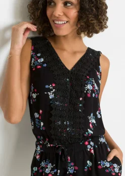 bonprix bonprix Mono Negro con flores Clearance