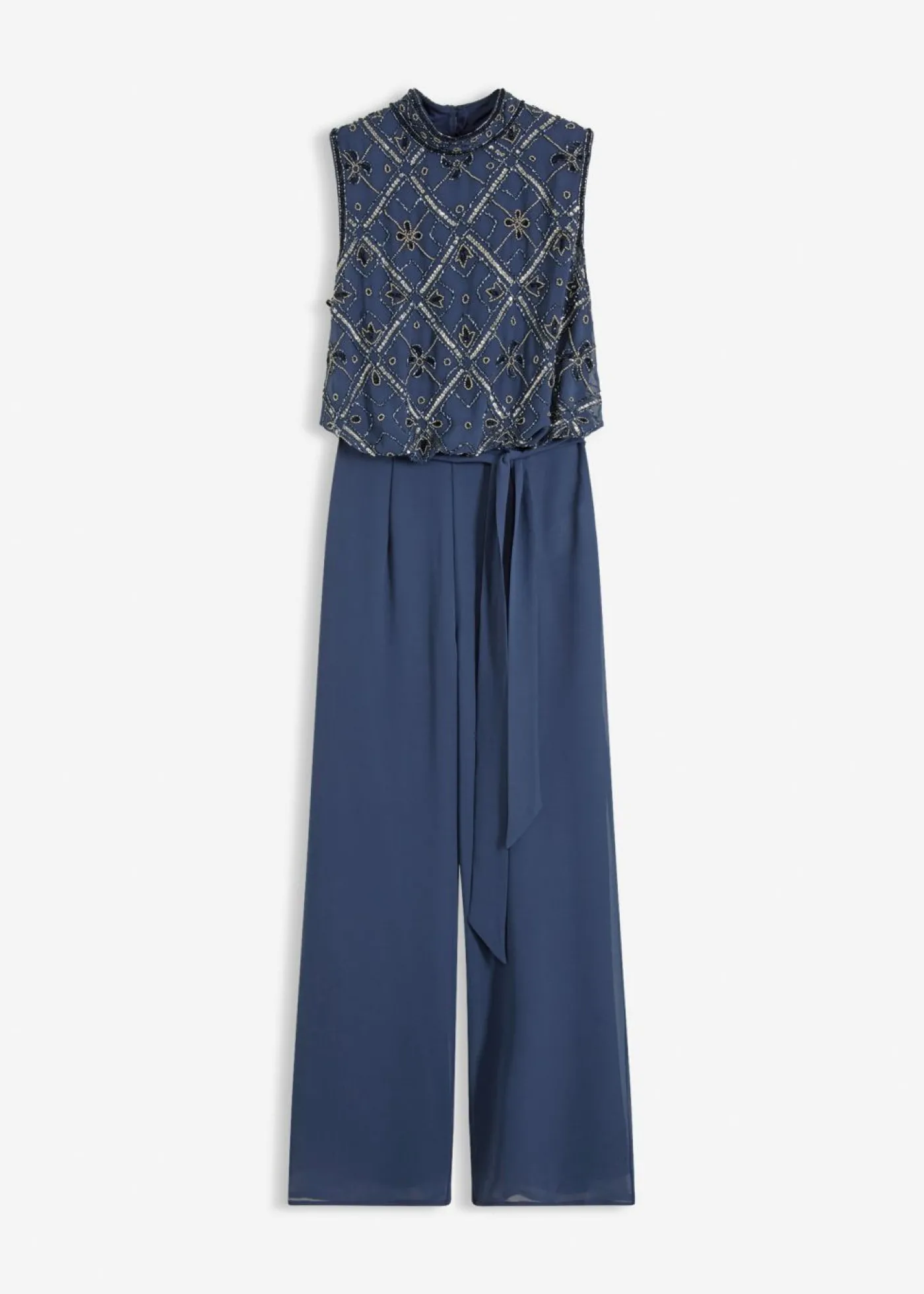 bonprix bonprix Mono con bordado de perlas azul marino-plata Sale