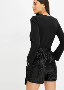 bonprix bonprix Mono con lentejuelas Negro New