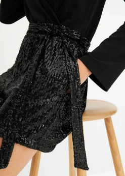 bonprix bonprix Mono con lentejuelas Negro New