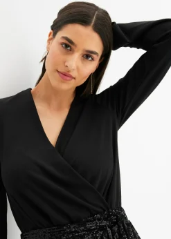 bonprix bonprix Mono con lentejuelas Negro New