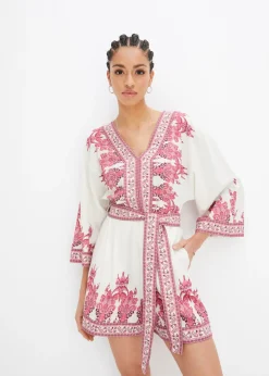 bonprix bonprix Mono con lino piel/rosa caliente Outlet