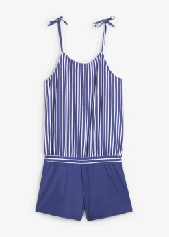bonprix bonprix Mono de baño con tirantes para anudar azul oxford-blanco con rayas Sale