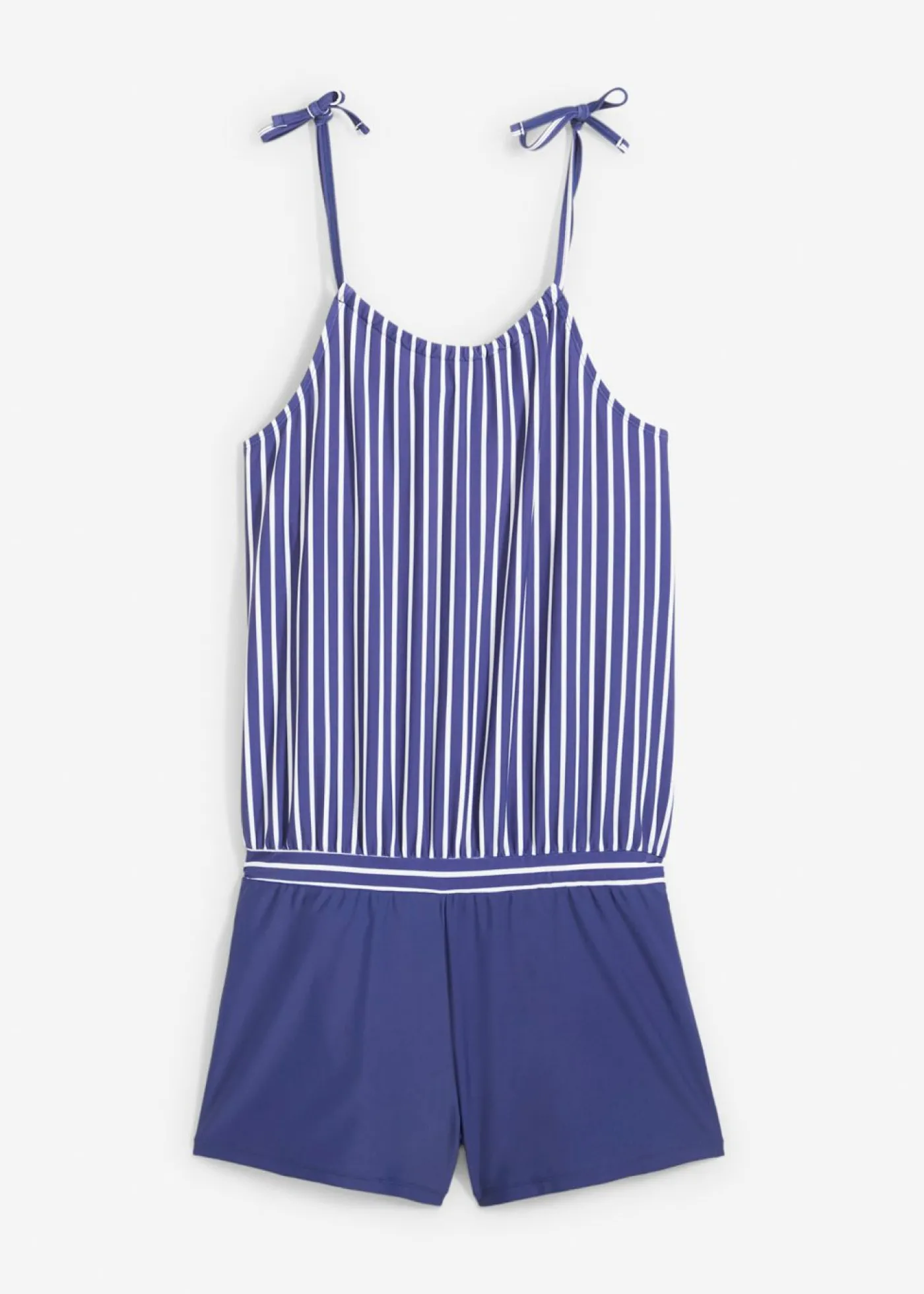 bonprix bonprix Mono de baño con tirantes para anudar azul oxford-blanco con rayas Sale