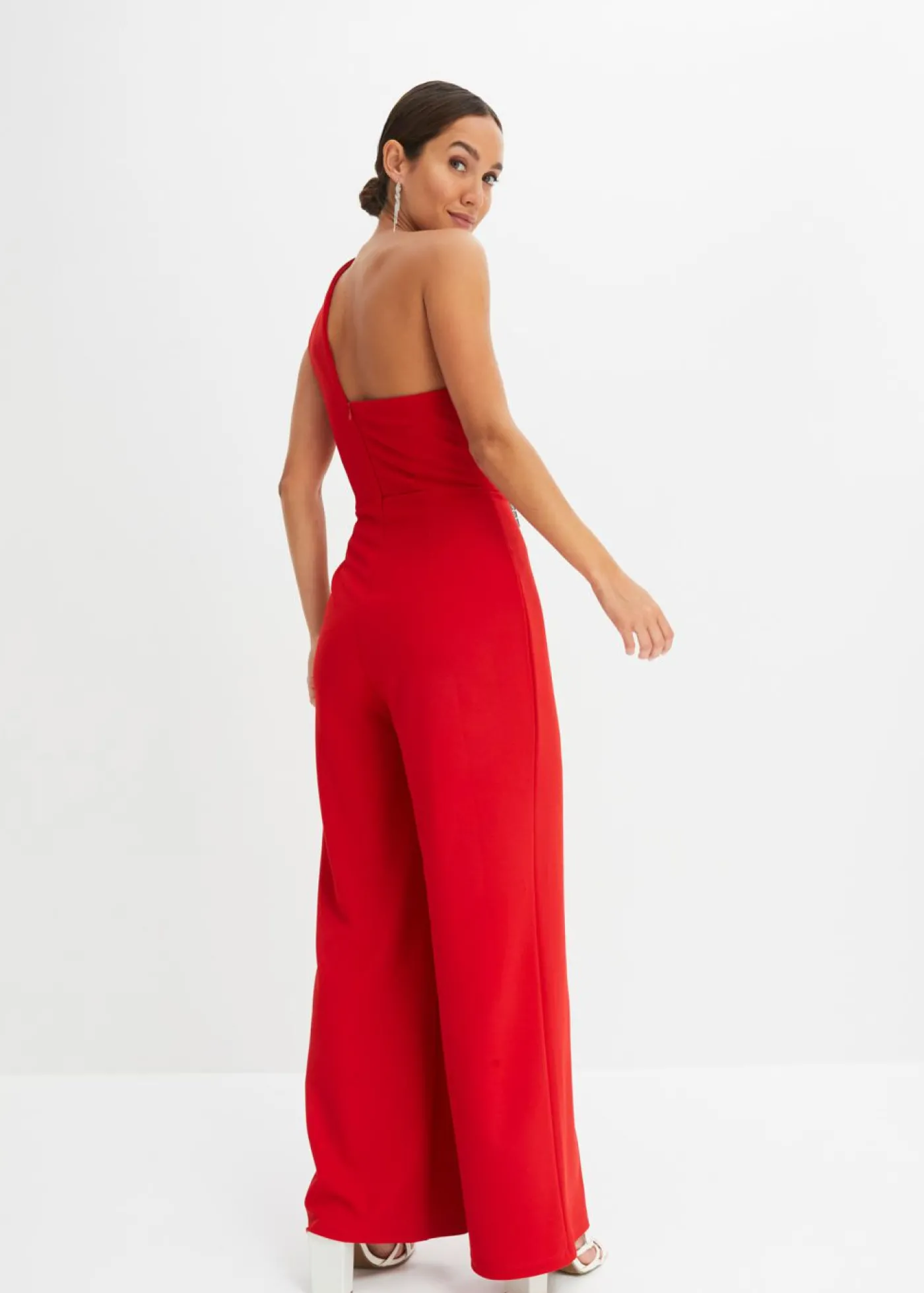 bonprix bonprix Mono de crepé estructurado Rojo Sale